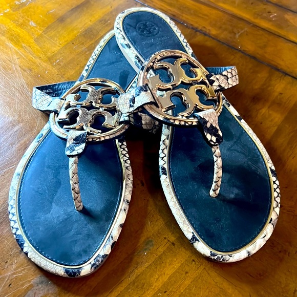 Brand New (no box) Tory Burch Metal Miller Barbados Leopard Sandal size 10